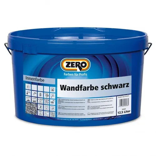 Zero Wandfarbe Schwarz – 12,5 Liter 560609005 von Zero