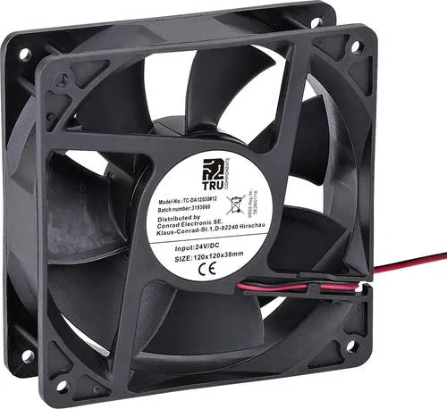 TRU COMPONENTS TC-DA12038-12 Axiallüfter 24 V/DC 220.8 m³/h (L x B x H) 120 x 120 x 38mm