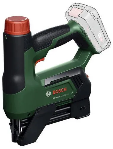 Bosch Akku-Tacker AdvancedTacker 18V-25 - 06032A7100 - Tacker: Vielseitiger 2-in-1 Akku-Klammerer/Nagler für müheloses Befestigen von Kronenklammern und Brad-Nägeln, ideal für diverse Befestigungsaufgaben.