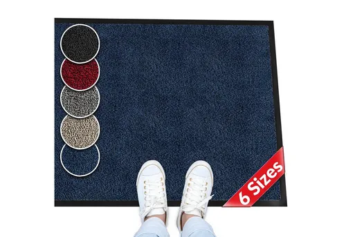 ANRO Fußmatte Türvorleger Schmutzfangmatte Nebraska, eckig, Höhe: 6 mm, Robust Größe 40x60cm