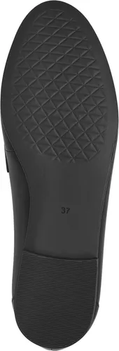 MARCO TOZZI Damen Loafer Slipper Leder Zierkette Glitzersteine 2-24215-42, Größe:39 EU, Farbe:Schwarz