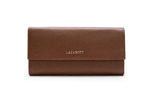 Lazarotti Bologna große Leder Geldbörse Damen | RFID-Schutz & 12 Kartenfächer - Damen-Geldbörse aus hochwertigem Leder mit 12 Kartenfächern und RFID-Schutz. Verstellbar in der Breite für mehr Platz, ideal für stilbewusste Frauen.