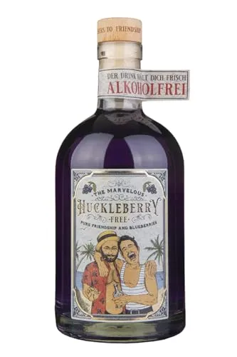 Huckleberry Free | alkoholfrei | Erfrischende, nichtalkoholische Gin-Alternative mit Heidelbeere | Mixempfehlung mit Tonic Water | Vegan | 500ml