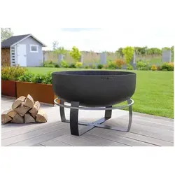 Feuerschale XXL VIKING 80 cm - Hochwertige Feuerschale aus dickem Naturstahl, handgemacht in Europa. Ideal für Grillen, Wärmequelle und stilvolle Beleuchtung – sicher und stabil für jedes Outdoor-Event.