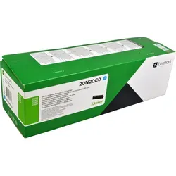 Lexmark Toner 20N20C0 cyan - Originaltoner für ca. 1.500 Seiten, kompatibel mit Lexmark CS und CX Druckern