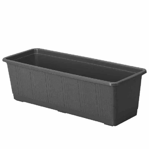 Bewässerungskasten Aqua 80 cm Anthrazit mit Wasserstandsanzeige - Praktischer Blumenkasten mit innovativem Bewässerungssystem. Erleichtert die Pflanzenpflege durch großen Wasservorrat und integrierte Wasserstandsanzeige. Ideal für Ihre Balkonpflanzen!