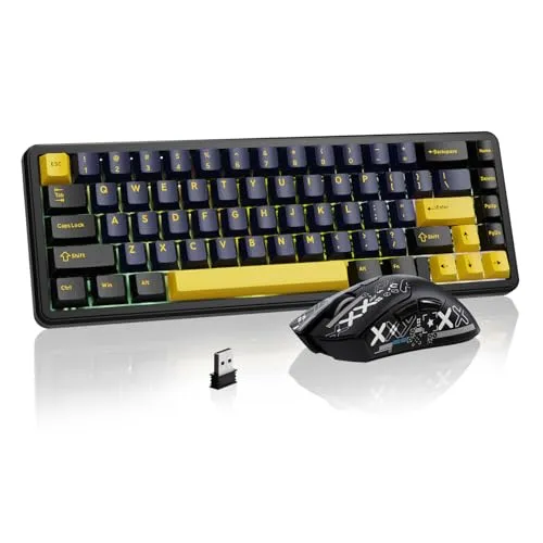 ATTACK SHARK Gaming-Tastatur & -Maus-Set X65 HE & R1