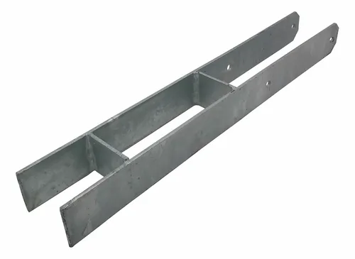 H-Anker Pfostenträger feuerverzinkt 71 mm / 600 mm H-Träger Pfostenanker Carport