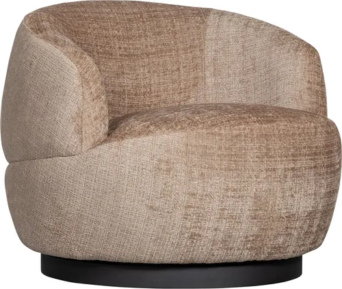 Drehsessel Woolly aus Chenille-Stoff, Sand - Sessel mit Drehfunktion, vereint Komfort und Stil, ideal für Wohnzimmer und Büro, schafft eine einladende Atmosphäre für entspannte Momente.