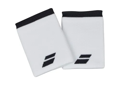 Babolat Schweissband Jumbo Logo Handgelenk weiss/schwarz - 2 Stück