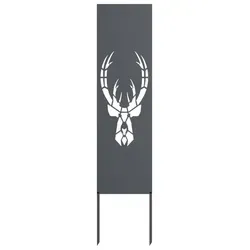 vidaXL Garten Sichtschutz-Leinwand Tiermuster Anthrazit 32 x 140 cm - Stylischer Sichtschutz für den Garten aus wetterfestem Stahl. Mit eleganten Einlagen sorgt er für Privatsphäre und eine gemütliche Atmosphäre. Einfach zu montieren, ideal für jeden Außenbereich.