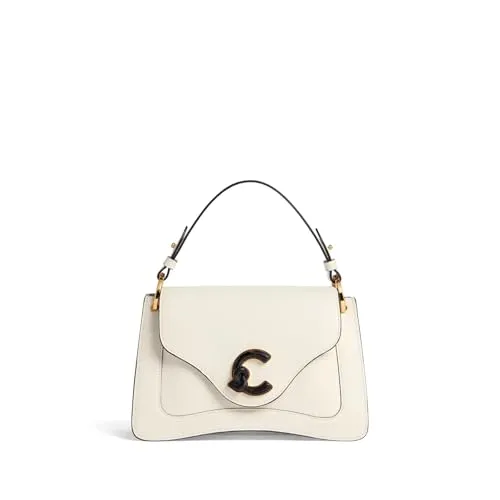 Coccinelle Leder Umhängetasche Schultertasche C-Me Calf & Marb Handbag Pearl creme