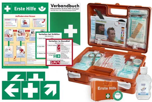 WM-Teamsport Erste-Hilfe-Koffer M1 - Erste-Hilfe-Set nach DIN 13157, inklusive Hygiene-Gel und praktischer Prüfplakette. Robuster Koffer für mobilen und stationären Einsatz, ideal für Sportteams und Veranstaltungen.