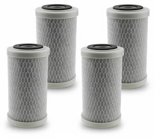 4x Aktivkohleblock 5' Hochwertiger Trinkwasserfilter aus Kokussnussschale