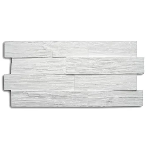 Decosa Creativpaneel Wood - 12 Packstücke à 5 Steine 20 x 50 cm - Leichtes und handliches Wandpaneel aus hochwertigem EPS in Holzoptik. Ideal für kreative Raumgestaltungen, einfach zu verarbeiten und überstreichbar mit lösemittelfreier Farbe.