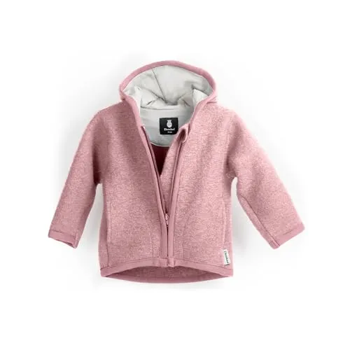 Ehrenkind® Walkjacke Rosa Gr. 122/128 - Funktionsjacke aus hochwertiger Merino Schurwolle, leicht und robust, ideal für aktive Kinder. Wasser- und schmutzabweisend mit Kapuze und gefütterten Taschen, perfekt für jede Jahreszeit.