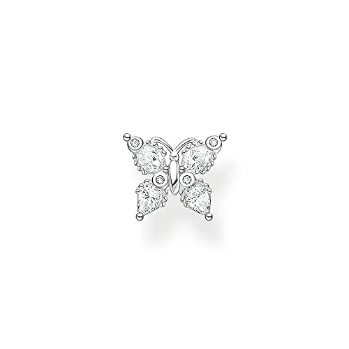 Thomas Sabo Damen Einzel Ohrstecker Schmetterling - Ohrringe für Damen aus 925 Sterlingsilber, kombinierbar mit verschiedenen Ear Charms – ideal für ein individuelles Geschenk!