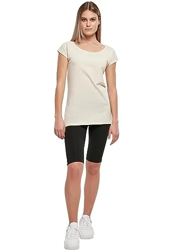 Build Your Brand Damen T-Shirt Ladies Wide Neck Tee Sand 4XL