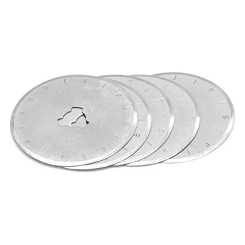 vhbw 5X Ersatzklingen für Rollschneider, Rollmesser, Cutter - Klingen, 28 mm