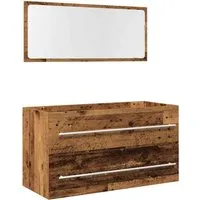 vidaXL 2-TLG. Badmöbel-Set Altholz-Optik von vidaXL