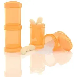 Twistshake Aufbewahrungsdose Milchpulverportionierer, Aufbewahrungsbox, Container, Dose, 2x100ml orange