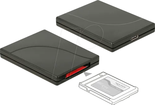 Delock USB Type-C Kartenleser für CFexpress Speicherkarten - Kartenleser und Adapter, bietet superschnelle Datenübertragung mit USB-C 3.1 Gen 2 für professionelle Fotografie und Videoproduktion.
