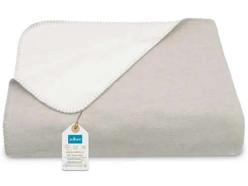ZOLLNER Kuscheldecke 150x200 cm - Flauschige Sofadecke in Beige - Bettdecken - Kuschelige, waschbare Decke in Hotelqualität, aus langlebigem Mischgewebe für gemütliche Momente und ein Gefühl von Geborgenheit.