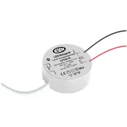 EVN Lichttechnik LED-Netzgerät 12V rund LV124-16 - Zubehör für Innenleuchten, kurzschlussfester Sicherheitstransformator in kompakter Bauform, ideal für Schalterdosen und Möbelbau, mit 12V Ausgangsspannung und 0,1-8W Leistung.