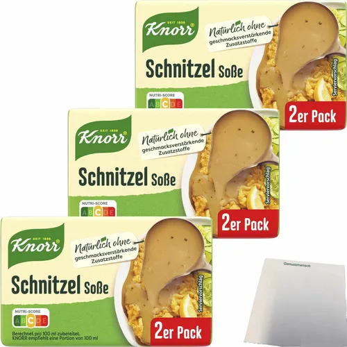 Knorr Schnitzel Soße 3er Pack 3x 2x0,25l Packung usy Block