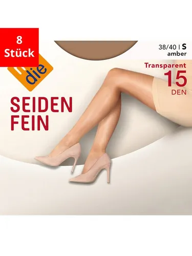 Nur Die Feinstrumpfhose Seidenfein - 8er Pack für perfekten Glanz - Entdecken Sie die Seidenfein Strumpfhose von Nur Die im praktischen 8er Pack. Mit hochwertigem Seidenprotein und LYCRA®-Fasern bieten sie einen zarten Glanz und hohen Tragekomfort – ideal für jeden Anlass.