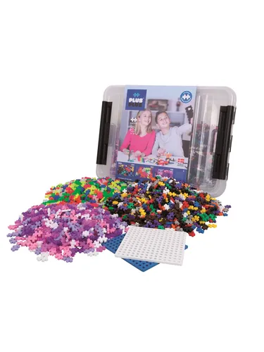 Plus-Plus Kreativ-Bausteine Box 2400 Teile, Rosa - Bauspielzeugsets für kreative Köpfe. Enthält 2400 Teile (Basic, Neon, Glitzer) und fördert spielerisch die Fantasie und Kreativität von Kindern und Erwachsenen.