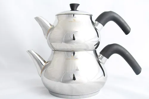 Teekanne Turkisch Tee Teekocher Set 3 Liter Caydanlik  Rostfrei 18/10 Induktion