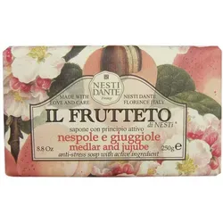 Nesti-Dante-Firenze Il Frutteto di Nesti Medlar & Jujube Soap 250 g - Luxuriöse Seife mit authentischem Duft nach Mispeln und Dattelblüten, ideal für die sanfte Reinigung und Pflege der Haut. Frei von Parabenen, perfekt für naturbewusste Damen.