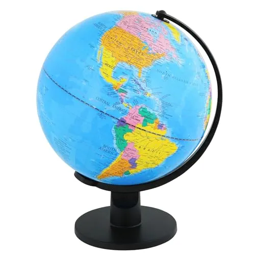 TOPGLOBE 30cm Globus Weltkugel pädagogische Politische Karte - Englischer Sprache