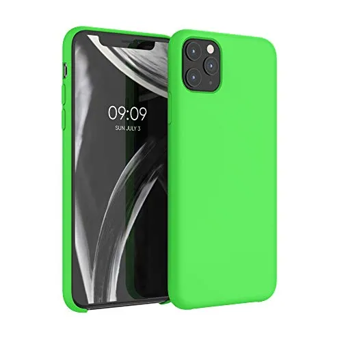 kwmobile Handyhülle für Apple iPhone 11 Pro Max Hülle - Case Silikon - Kabelloses Laden - Schutzhülle Cover in Limettengrün