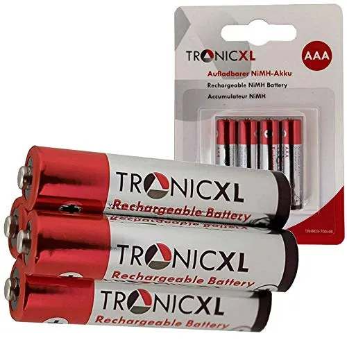 TronicXL 4 Stück Akkus AAA Akku kompatibel mit Telefon Telekom Sinus PA206 PA300 PA300i PA301 PA301i PA302 PA302i 500i CA-34 CA34 Duo CA-33 A605 A606 A207 A206 A406 A502 A503 A503i Schnurlostelefon