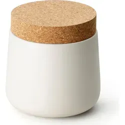 Continenta Keramikdose mit Korkdeckel, matt weiß 3802 /Abverkauf nur solange Vorrat reicht - Weiß