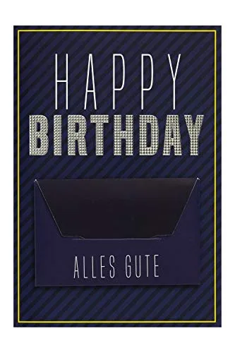 Perleberg - hochwertige Geldkarte zum Geburtstag - Geburtstagskarte mit Umschlag & kleinem Geldkouvert- Karte in 11,6 x 16,6 cm