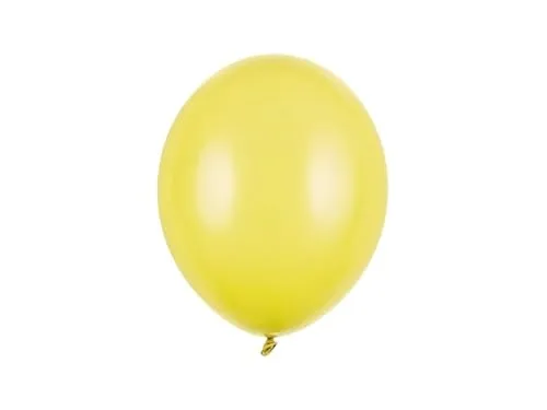 partydeco.pl Pastell-Luftballons 10 Stück 27 cm aus Naturlatex (gelb)