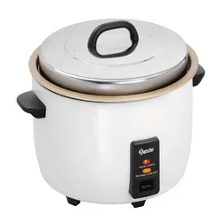 Bartscher Reiskocher 8L W 150533 - Reiskocher für bis zu 3,8 kg Reis, mit antihaftbeschichtetem Innentopf und Silikonmatte für perfekte Ergebnisse ohne Anbrennen. Ideal für Gastronomie und große Familien.