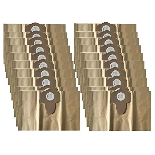 Staubsaugerbeutel 20 Papierfilterbeutel Staubbeutel geeignet für Parkside Nass Trockensauger Staubsauger PNTS 30 PNTS 1250/9 PNTS 1300 PNTS 1400 PNTS 1500