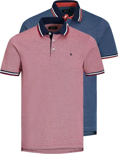 JACK & JONES JJEPAULOS Polo SS 2PK MP - 2er Pack Herren Poloshirts aus hochwertiger Baumwolle, ideal für lässige Looks und bequemes Tragen, perfekt für Freizeit und Alltag.