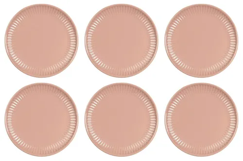 Produktbild 6er Set Frühstücksteller 19,5 cm MYNTE Coral Almond Steingut Ib Laursen
