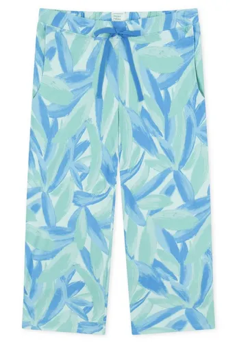 Schiesser Pyjamahose Mix & Relax 3/4 - Herren-Nachtwäsche, bequeme 3/4 Pyjamahose aus 95% Baumwolle, ideal für entspannte Nächte mit floralem Design.