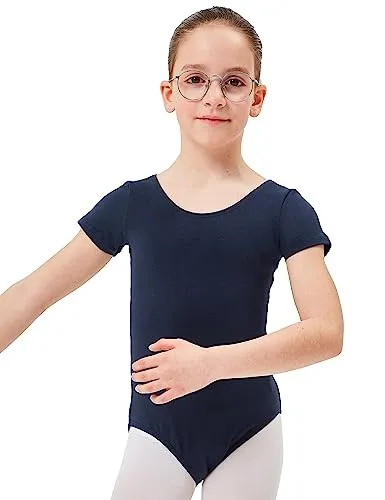tanzmuster Ballettanzug Mädchen Kurzarm in blau von tanzmuster