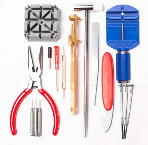 BAYLI Werkzeugkoffer 16 teiliges Uhrmacherwerkzeug Set, Werkzeug Uhren und Schmuck Reparatu