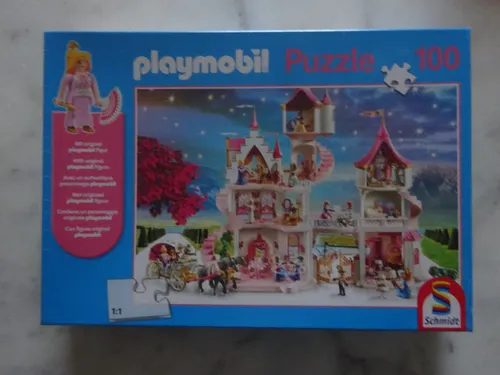 XXXX Puzzle 100, Playmobil, Prinzessinnenschloss + 1 Figur, 56383, Schmidt , NEU