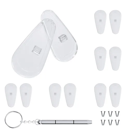 6x Nasenpads 15 mm, weiche Silikon-Luftkammer, Anti-Rutsch-Nasenkissen