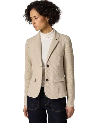 Street One Damen Strukturblazer - Vielseitiger Basic Blazer mit Reverskragen und Langarm, ideal für Business und Freizeit. Schlichtes Design für einen eleganten Look.