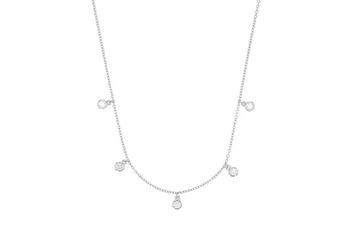 NOELANI Kette mit Anhänger aus 925 Sterling Silber - Elegante Damen Ankerkette mit Zirkonia, gefertigt aus hochwertigem 925 Sterling Silber. Kommt in einer ansprechenden Schmuck Geschenk Box – ideal als Geschenk für besondere Anlässe.